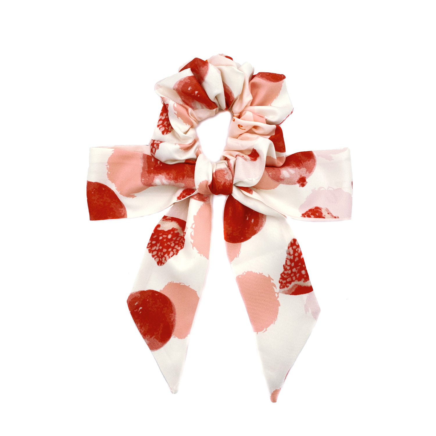 大肠发圈仿真丝飘带发带甜美长款扎马尾发圈丝巾发饰女多款供选|ru