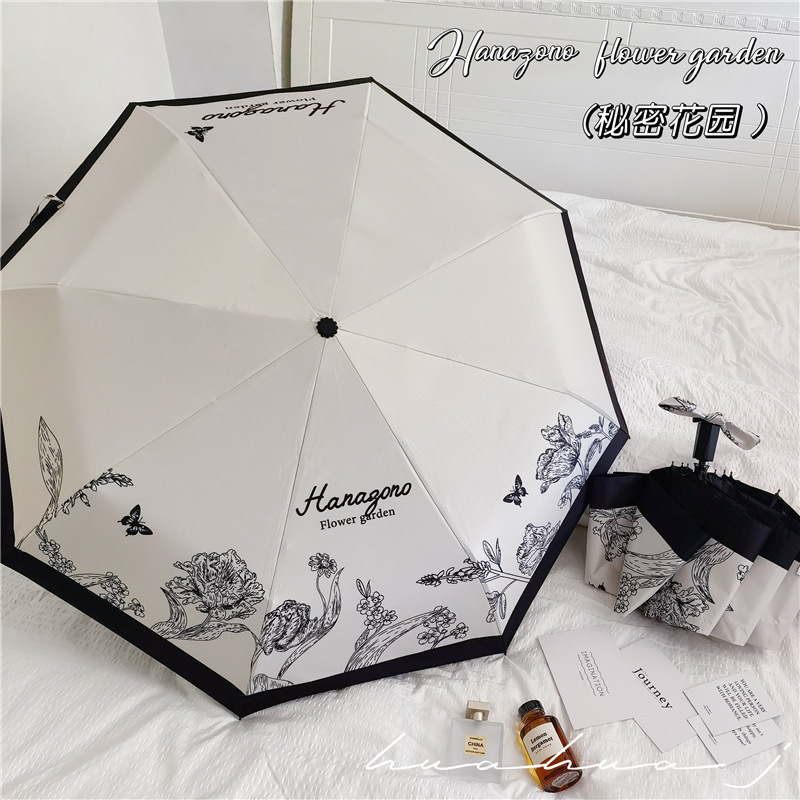 Ins-style French-style Umbrella Women's Sunlight and Rain Dual-use Niche Sunscreen Sunshade Umbrella Summer Retro High-value Automatic Sun Umbrella
