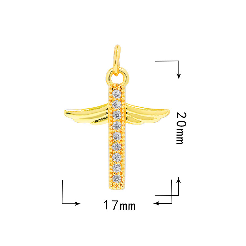 6g Weight Pendant Jewelry Making Type 25*17mm Jewelry Making Size Zircon Inlay Material DIY Jewelry Accessories Classification 1 Piece Quantity Copper Material Cross Pattern Plating Design Simple Style Style 1 Piece 25*17mm Copper Zircon Cross Pendant 7
