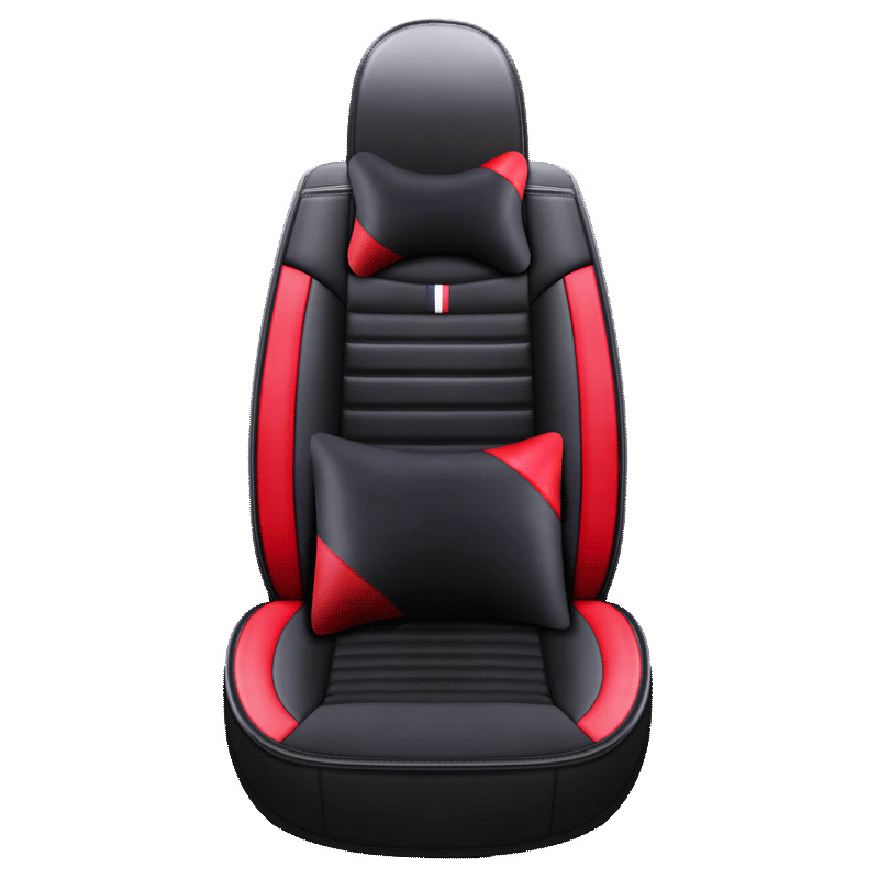 Car Seat Cushion: Universal Seat cushion, seat cover - black-red-single-seat-deluxe-version-universal