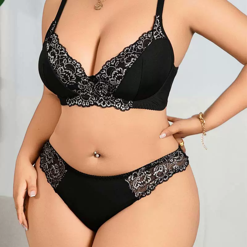 厂家直销欧美性感内衣女聚拢无痕无钢圈舒适上托睡眠文胸套装