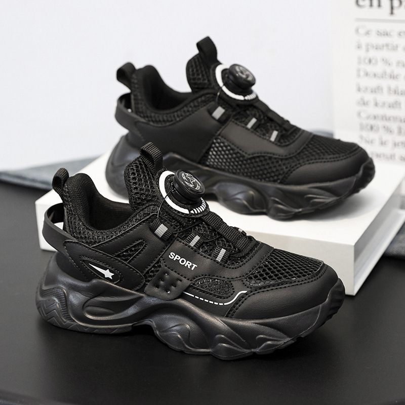 Sports black summer children's white sneakers for leisure for boys…