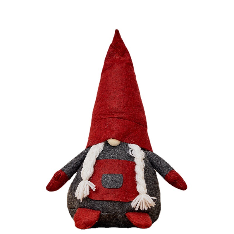 Buscando madera American 13-60cm Navidad sin rostro muñeca colgante de anciano decoración del hogar de escritorio de anciano lindo