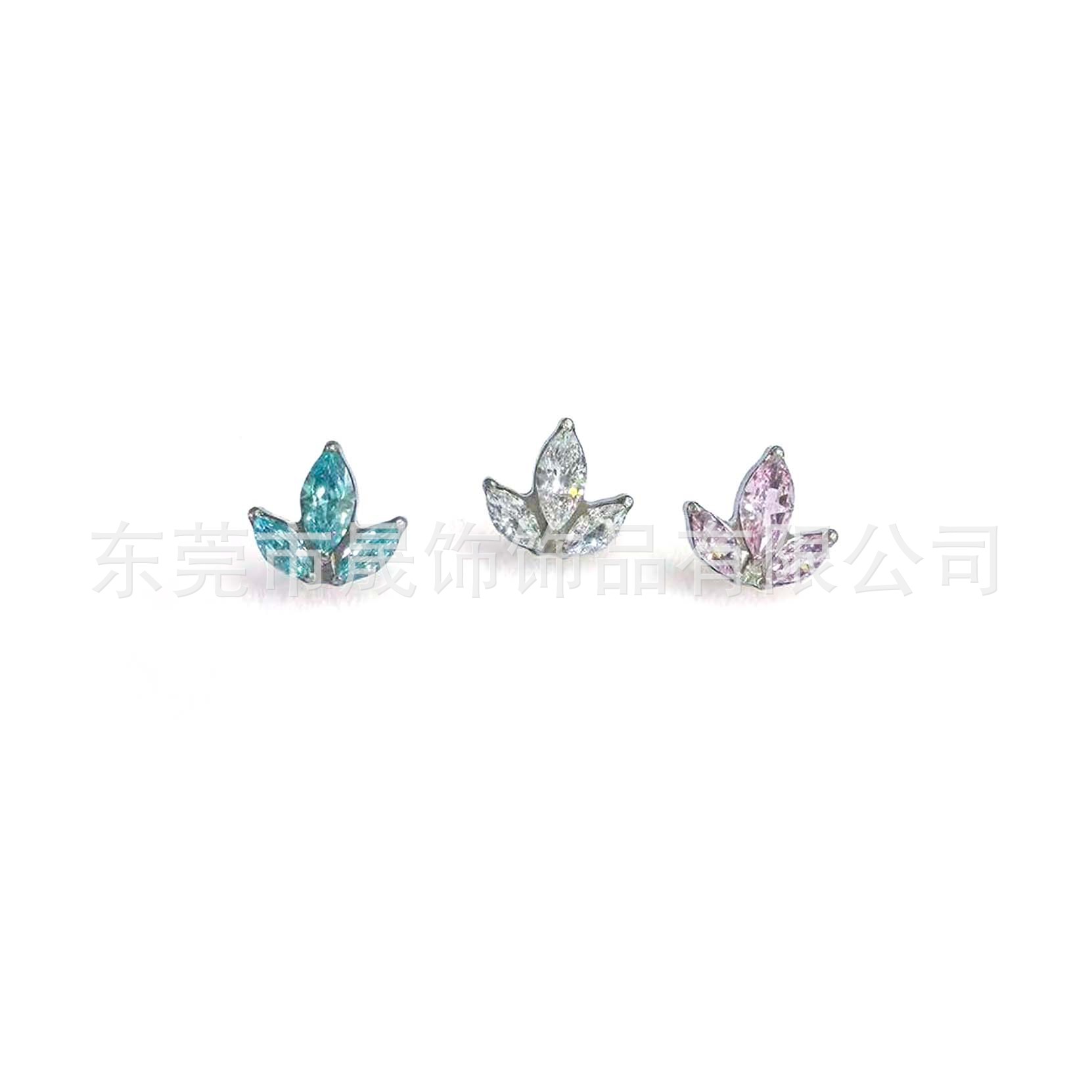 F136 Titanium 马眼 Cubic Zirconia Ear Stud G23 Implant Grade Titanium Internal Thread Labret Stud Piercing Jewelry Helix Cartilage Stud 自然风