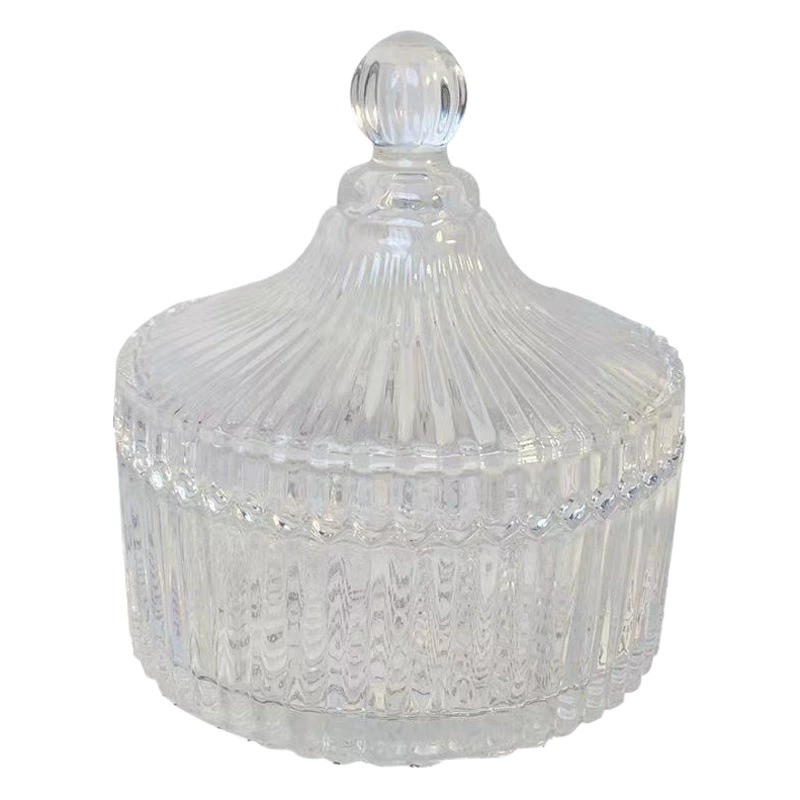 Прозрачная стеклянная банка для сахара, банка для хранения, банка для конфет, свадебная банка, стеклянная банка для воска с крышкой, производитель стеклянной посуды