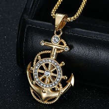T 42241 Hip Hop Anchor Pendant Necklace ������׹���� ר