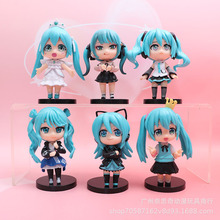6款二次元初音手办蓝发深海初音动漫美少女公仔娃娃玩具模型摆件
