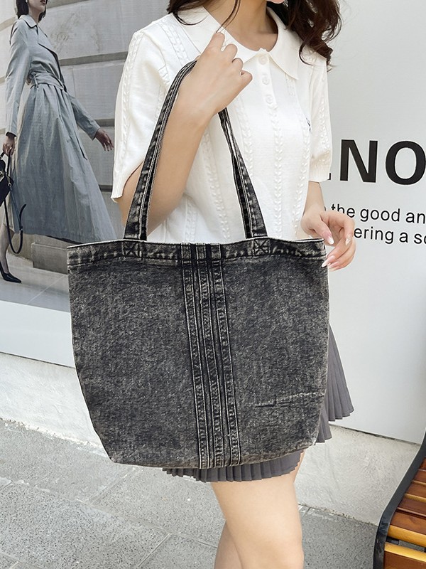 Bolsa de jeans de gran capacidad para mujeres 2026 venta en caliente nueva moda simple bolsa de hombro ocio bajo la axila