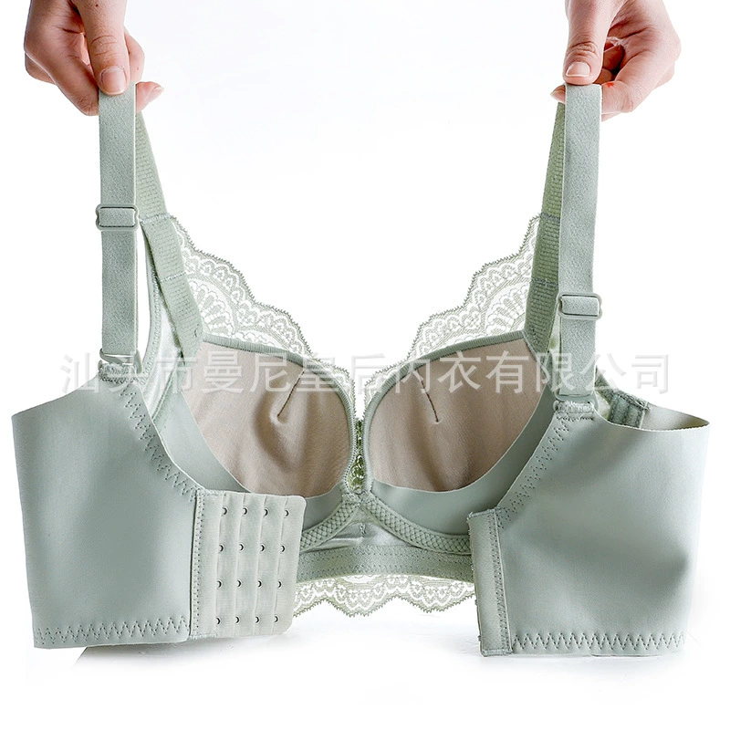 曼尼皇后 Knitted wireless bra, push up bra, lace underwear, (Physicals)