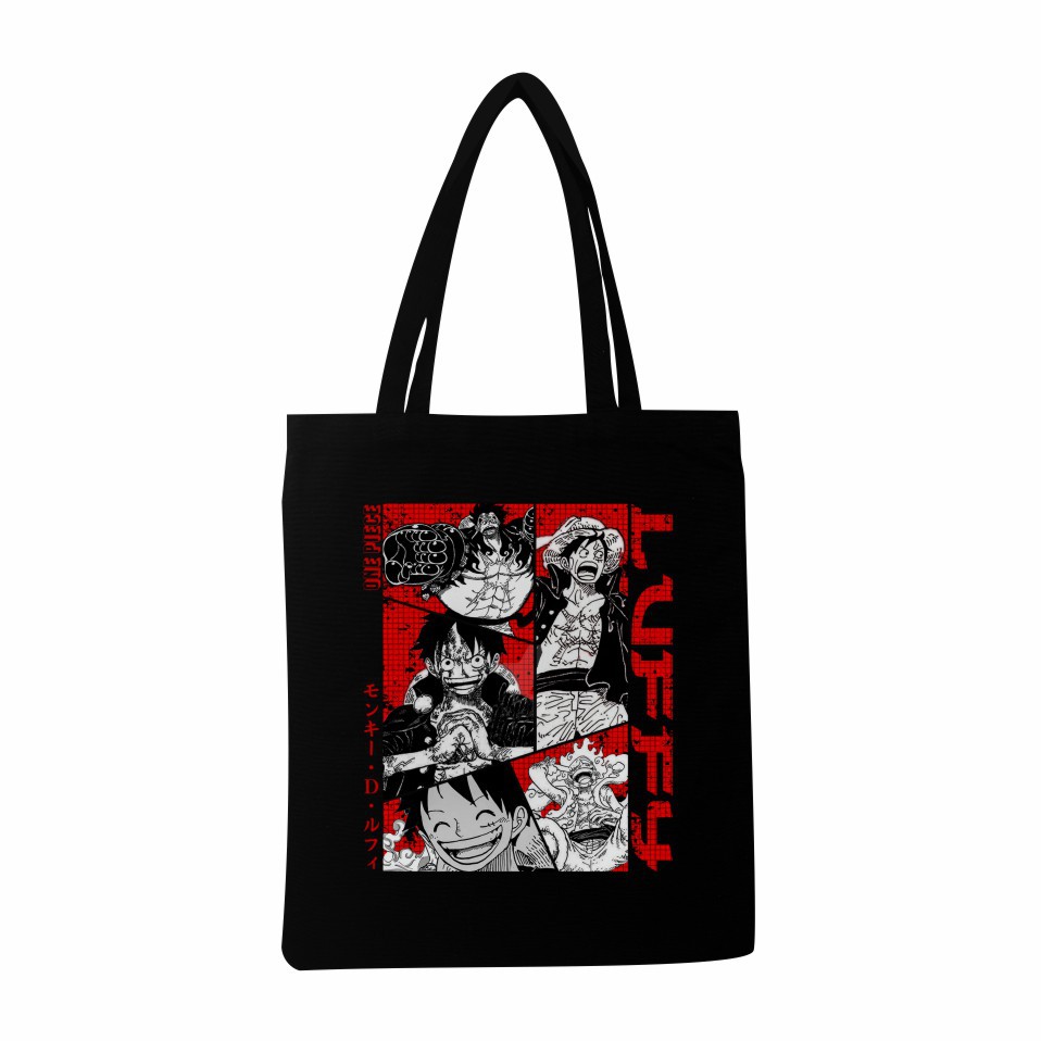 跨境one piece 海贼王日漫周边女学生休闲外出大容量帆布购物袋