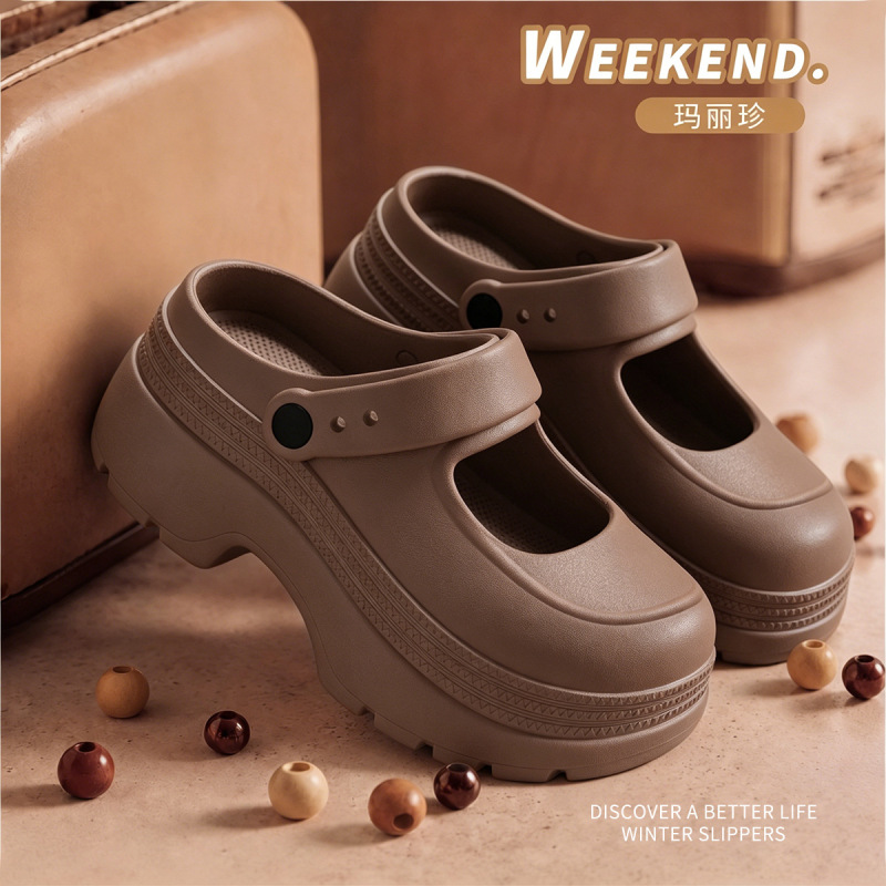 Mary Jane Slippers for Women, Summer 2026 New Fashion Thick-Soled Non-Slip Beach Sandals for Women to Wear Outside Mary Jane Slippers for Women, Summer 2026 New Fashion Thick-Soled Non-Slip Beach Sandals for Women to Wear Outside