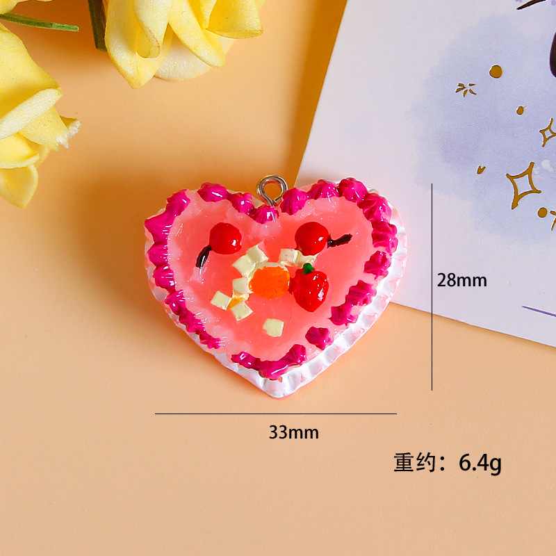 핑크 사랑 케이크 (손톱 포함)