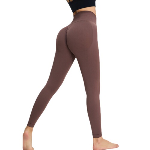 Women's High-Waist Bum-Boosting Peach Print Seamless Cross-Training Leggings for Running and Fitness, Quick-Drying Tight Yoga Pants