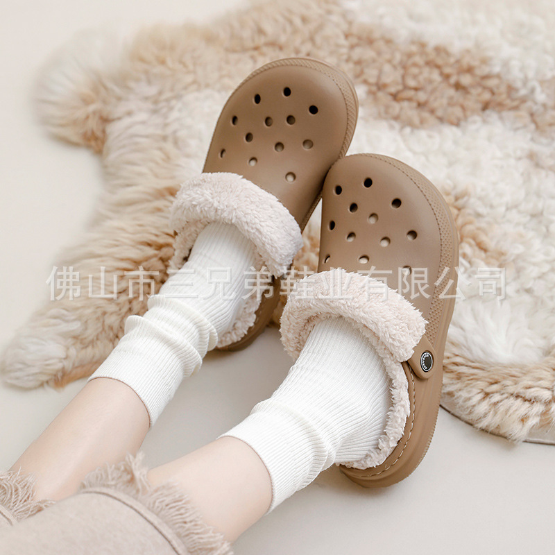 Zapatos de algodón cálido de cacho de cacho