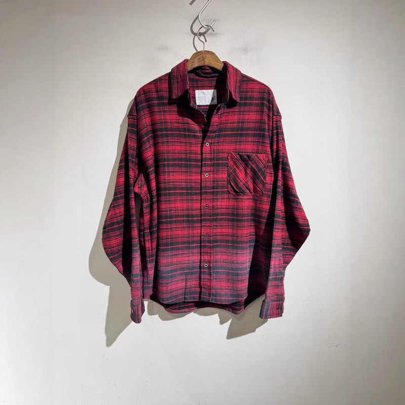 New York Retro Plaid Long-Sleeved Shirt for Men, Spring Loose Casual Shirt, Korean Style Trendy Old Money Style Outfit