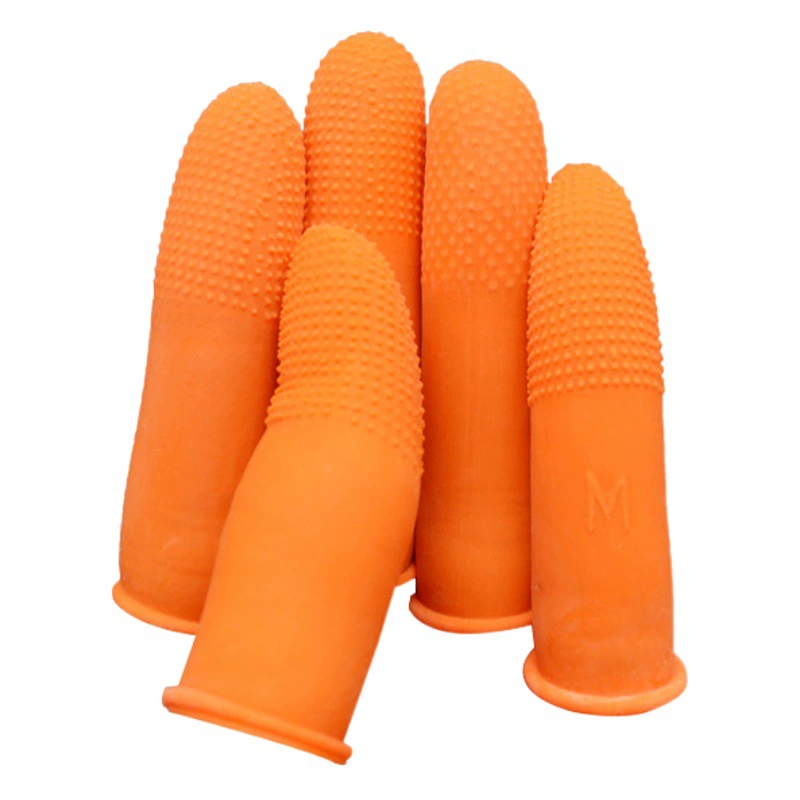 Резиновый нескользящий чехол для пальцев Yicheng, оранжевый одноразовый защитный чехол для пальцев, утолщенный износостойкий латексный чехол для пальцев с ямками