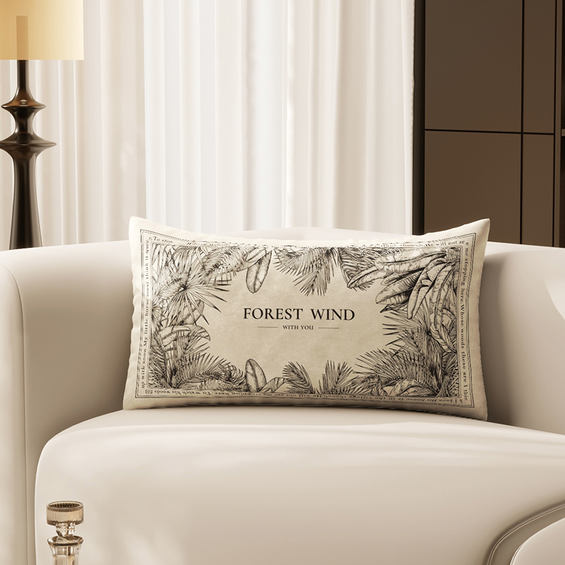 숲 저녁바람 브로케이드 베개