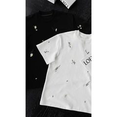 【高品質】春夏新作ファッション男女同型シンプルラウンドネックゆったり万能カジュアルファッションTシャツ