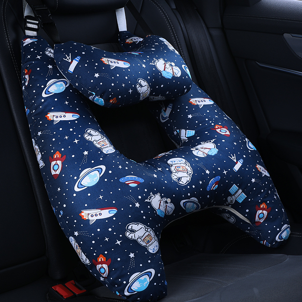 Almohada Infantil para Auto de Algodón Removible y Lavable para Asiento Trasero