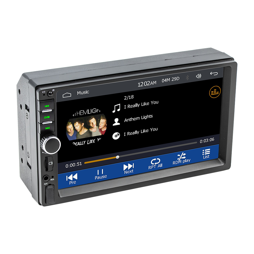 reproductor MP5 de alta definición de 7 pulgadas Apple carplay / Android auto radio Bluetooth universal para automóviles