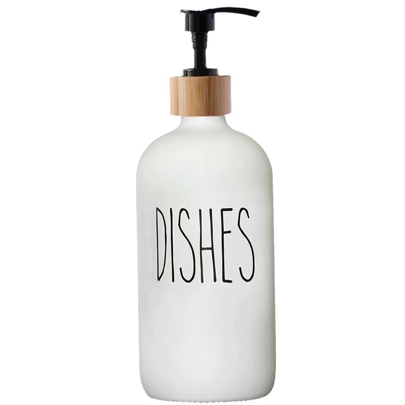 Botella vacía de vidrio de desinfectante de manos botella de jabón 500ml botella de embalaje 16.9oz botella de emulsión de vidrio Amazon