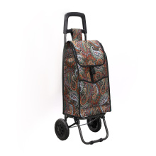 定制大平头布铁轮购物车可折叠轻便手拉杆拖车欧式可移动手推车