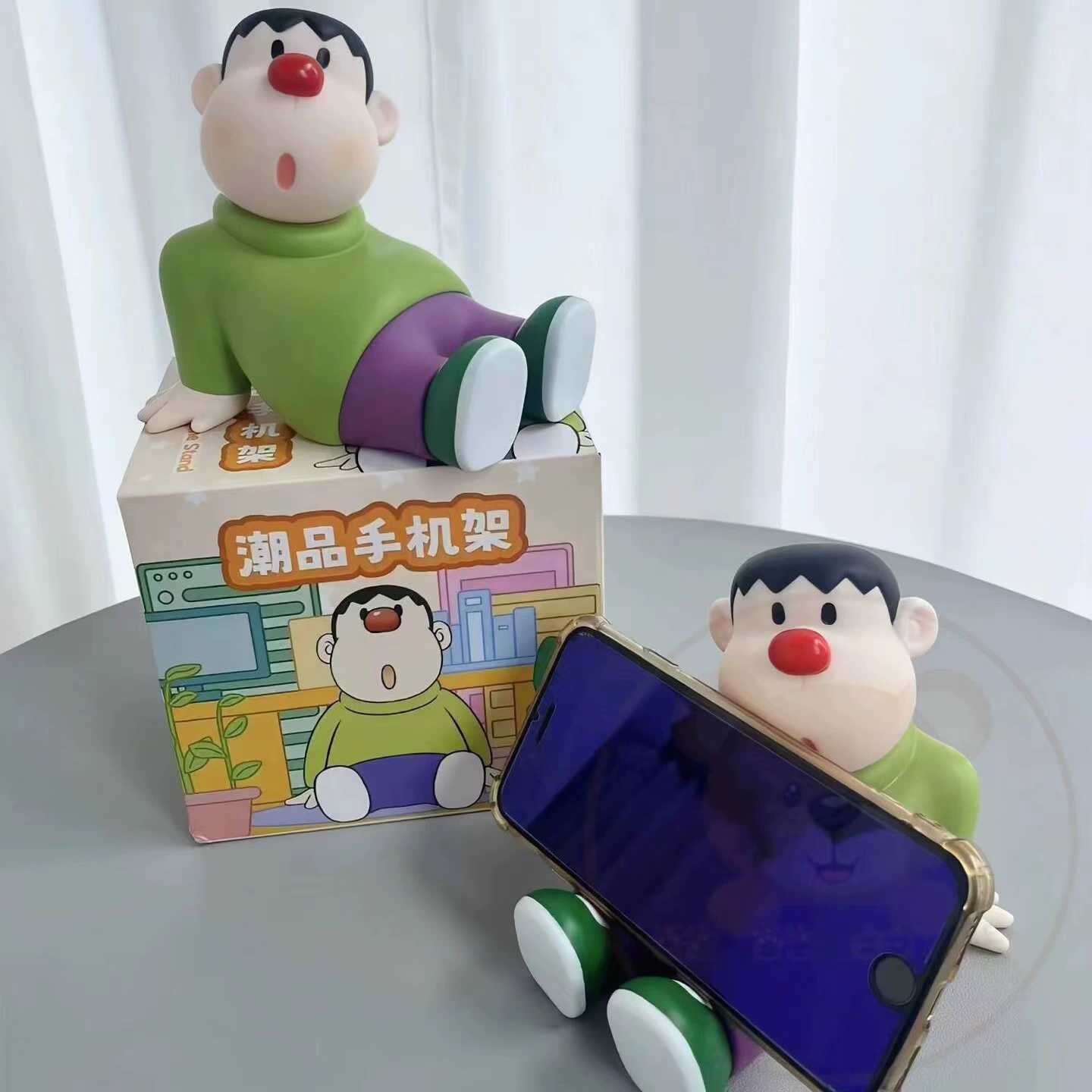 Подставка для телефона со светом, настольная мини-фигурка, кукла, игрушка, новая коллекция