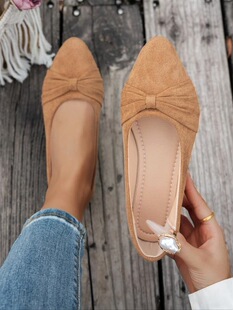 H 97286 Flat Breathable Slip On Bow Shoes �q������Y��Ь