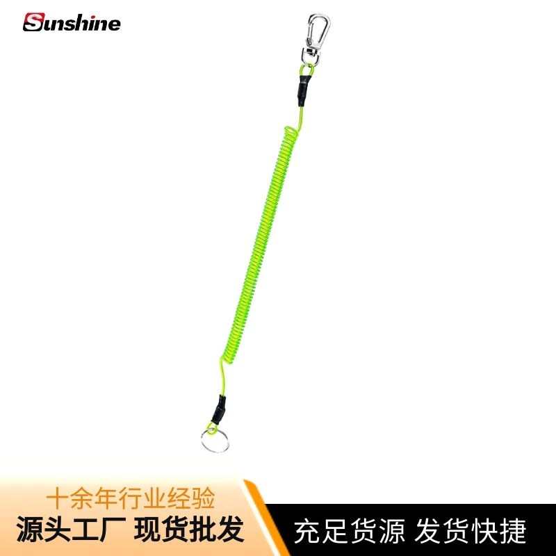 Venta al por mayor cuerda perdida alambre de acero anti-cuerda perdida cordón elástico de contracción automática con anillo de acero 304 multi-color opcional