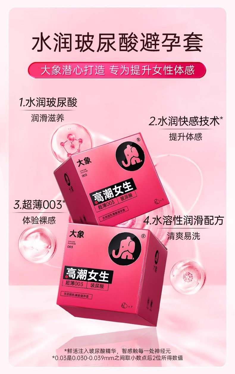 Elephant Orgasmic Condoms for Women 2-Pack Ultra-Thin Latex Medium — detail image 4