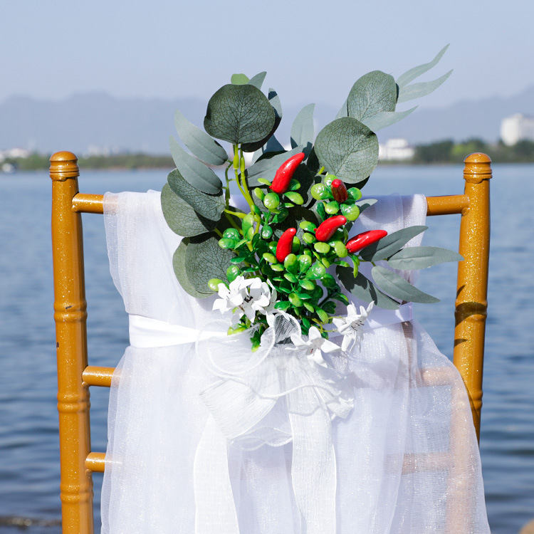 仿真植物水果桌角椅背花創意田園風戶外婚禮夏季款椅子靠背裝飾花