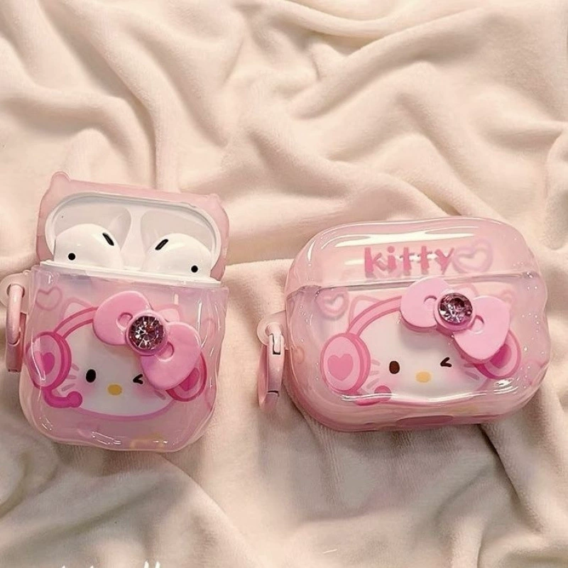 ∅Cute kitty cat suitable for AirPods 1/2 protective cover AirPods 4th generation Apple earphone cover Kitty