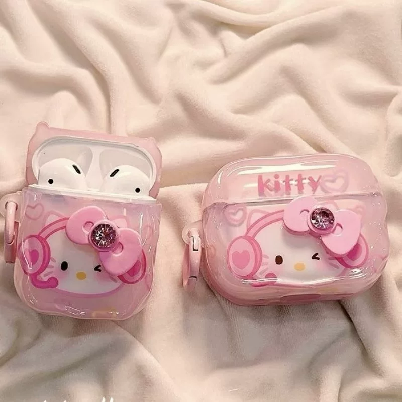 ∅Cute kitty cat suitable for AirPods 1/2 protective cover AirPods 4th generation Apple earphone cover Kitty