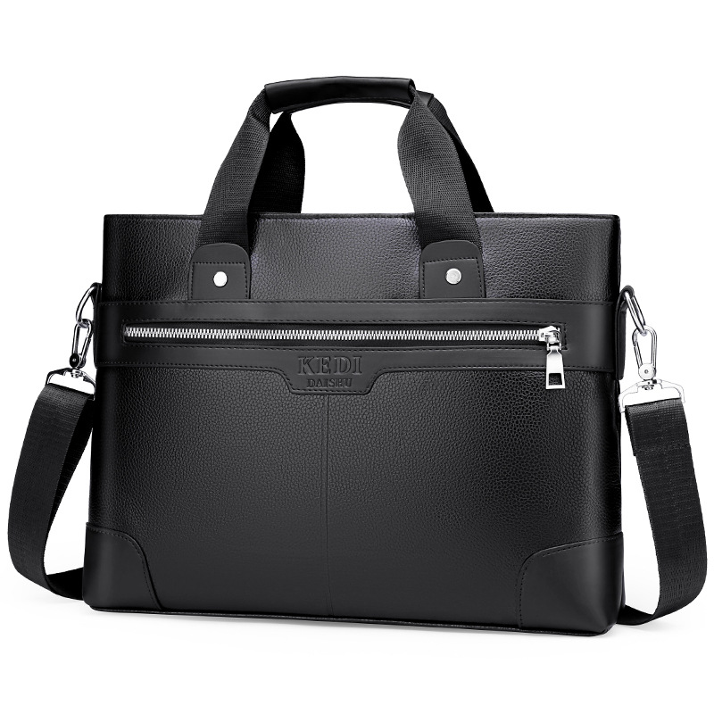 Cross-border Briefcase Men's Bag, European & American Style, Men's Business Commute Handbag, Single-Shoulder/Messenger Bag, Horizontal Design, Laptop Bag&mdash;Drop Shipping