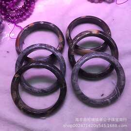 黄金玛瑙手镯标准版宽版圆条手镯颜色鲜艳景色美丽高性价比