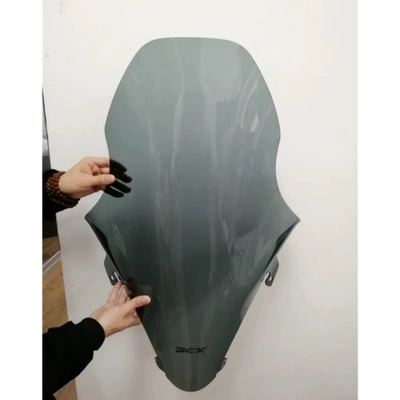 Motorcycle Modified and Heightened Motorcycle front windshield - blue-gray