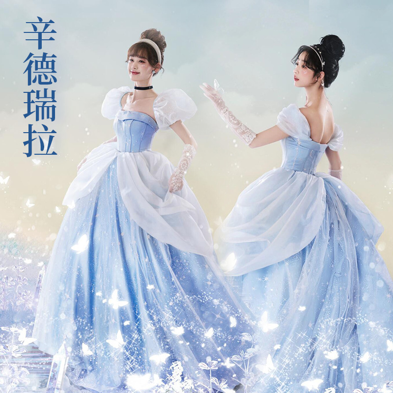 Halloween Annual Party Evening Dress Blue Fairy Cosplay Cinderella Cinderella Princess Dress Halloween Annual Party Evening Dress Blue Fairy Cosplay Cinderella Cinderella Princess Dress