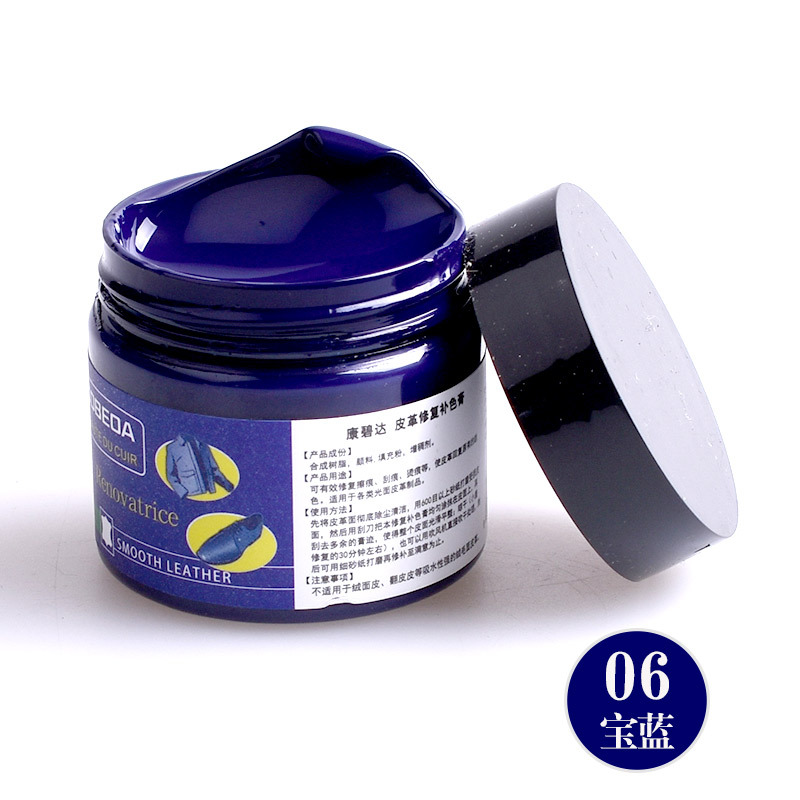 Venta directa de fábrica kangbida agente de coloración de cuero sofá bolsa de cuero para colorear zapatos de cuero de reparación de desgaste color suplemento crema