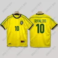 1998 brazil home short-sleeved no. 10 rivaldo