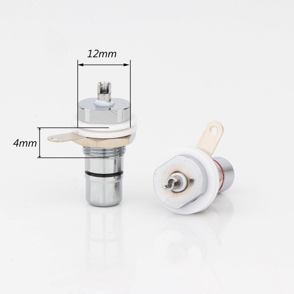 Conector RCA chapado en rodio Preffair, conector hembra tipo lotus, amplificador HIFI, amplificador de tubo