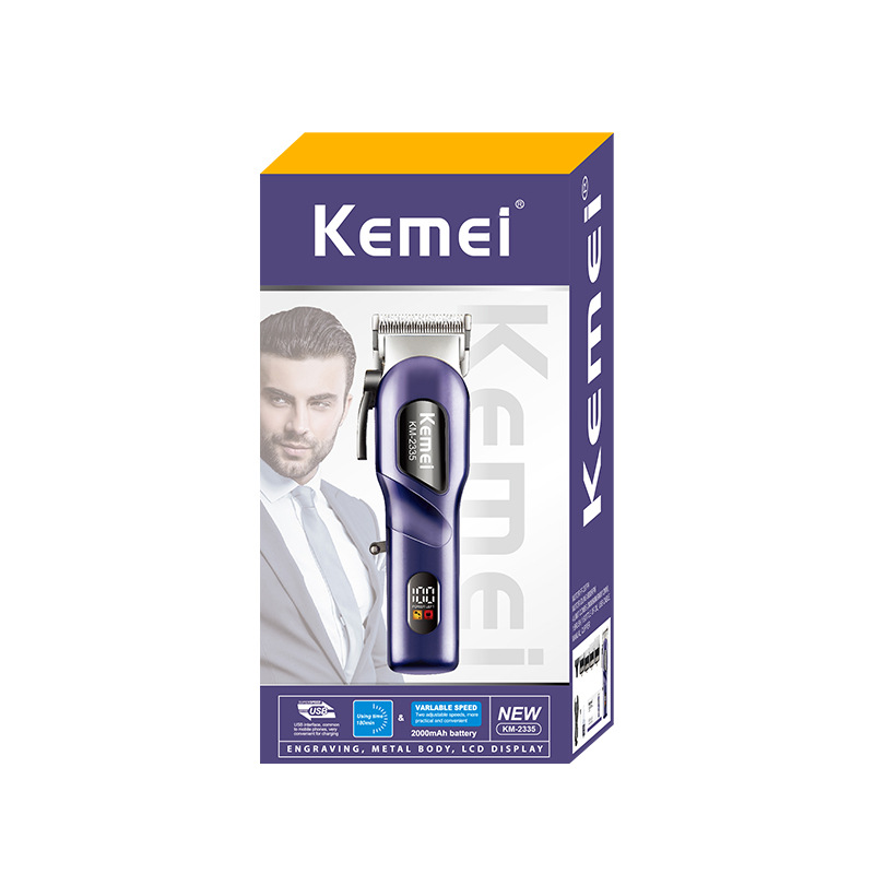 Kemei transfronterizo cortador eléctrico digital general corte de pelo salón profesional cortador de afeitar al por mayor KM - 2335