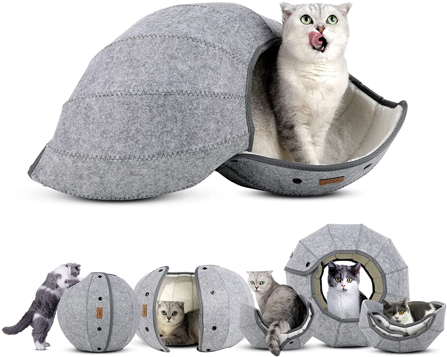 Simple Style Felt Cloth Solid Color Pet Bed display picture 2