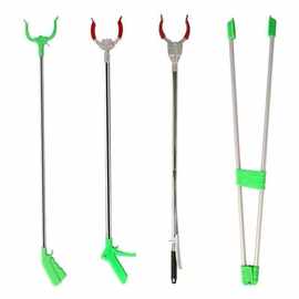 批发环卫捡垃圾夹子钳子拾物器加长铝合金卫生长柄火钳取物捡拾器