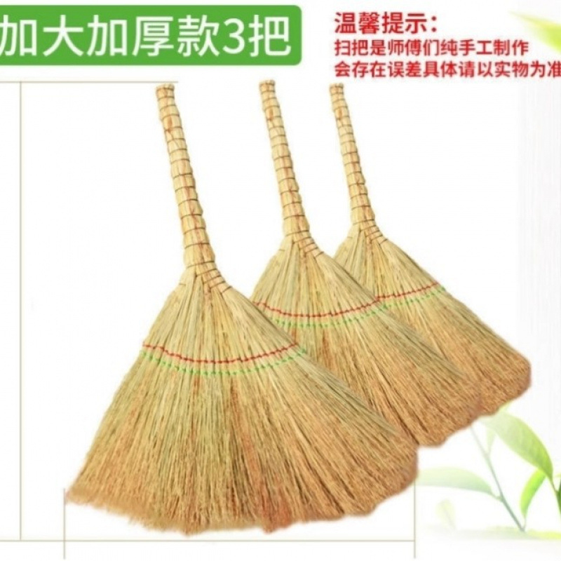 껍질을 벗긴 강화된 대형 두꺼운 금색 와이어 모종 빗자루 3개