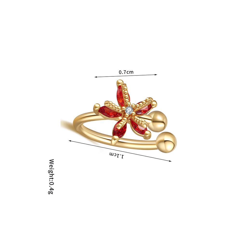 Wholesale Jewelry Ocean Series Color Zirconium Copper Ear Bone Clip Nihaojewelry display picture 4