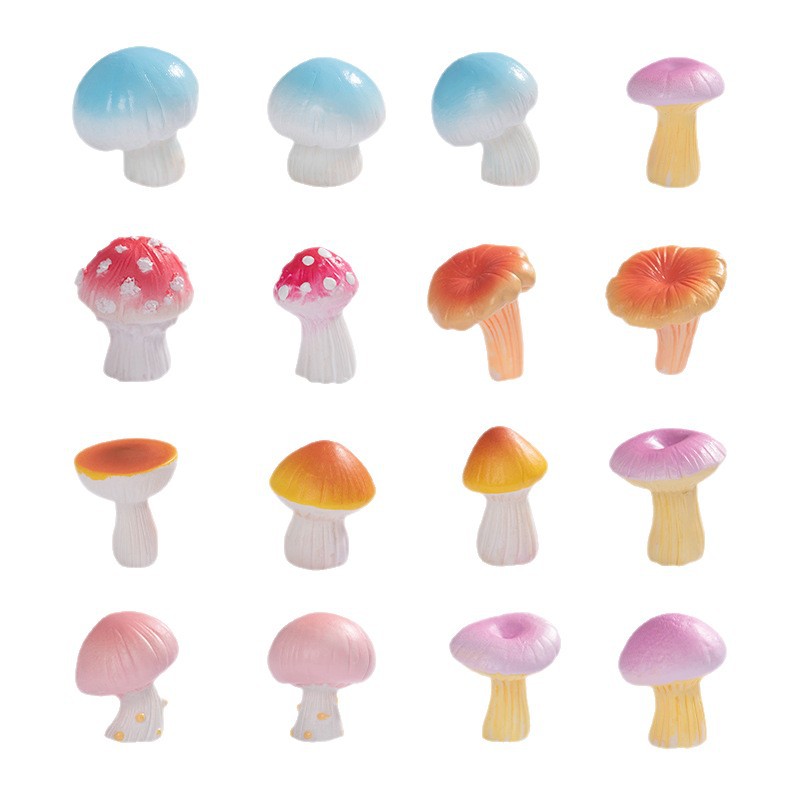 Moss Micro-Landscape Creative Simulation Fantasy Small Mushrooms Bonsai Gardening DIY Landscaping Decoration Accessories Small Ornaments