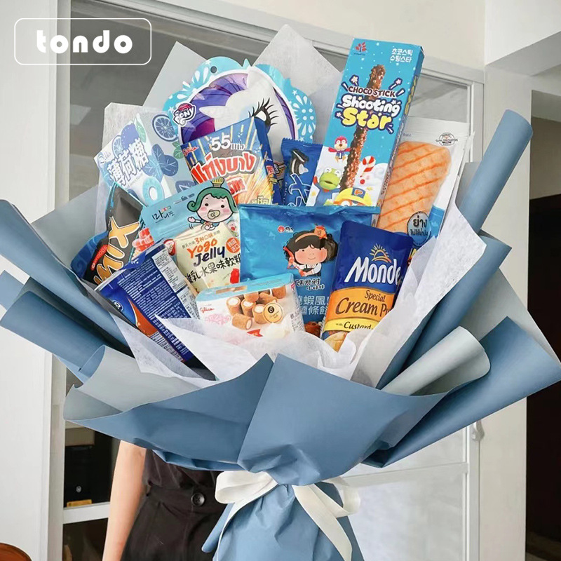 (procesamiento personalizado) el mismo tipo de bocadillos DIY paquete de material de ramo ligero personalizado