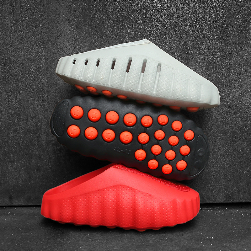 Men's Summer Slippers Breathable Closed Toe Comfortable Foot Massage Soft Sole Couple Sports Shoes_voghion.com