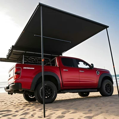 Awning, Outdoor Rainproof Camping, Avtomobil yan çətirləri - vinyl-canopy-pu-leather-cover-16x251681313cm-93kg