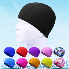 Swim Cap with Nylon Strap, Paper Card Packaging, Fashionable Long Hair Non-Squeezing Sunscreen Swim Cap for Men and Women